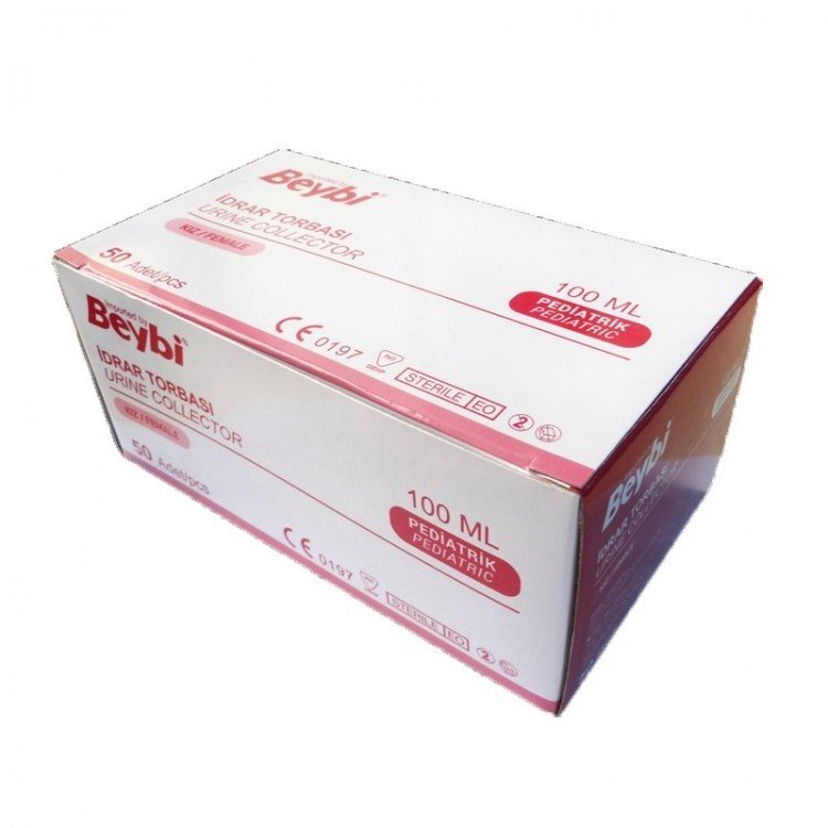 Beybi Pediatrik İdrar Torbası Kız-Erkek 1 Kutu (50 Adet)