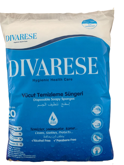 DIVARESE Vücut Temizleme Süngeri Lifi 20’li Paket