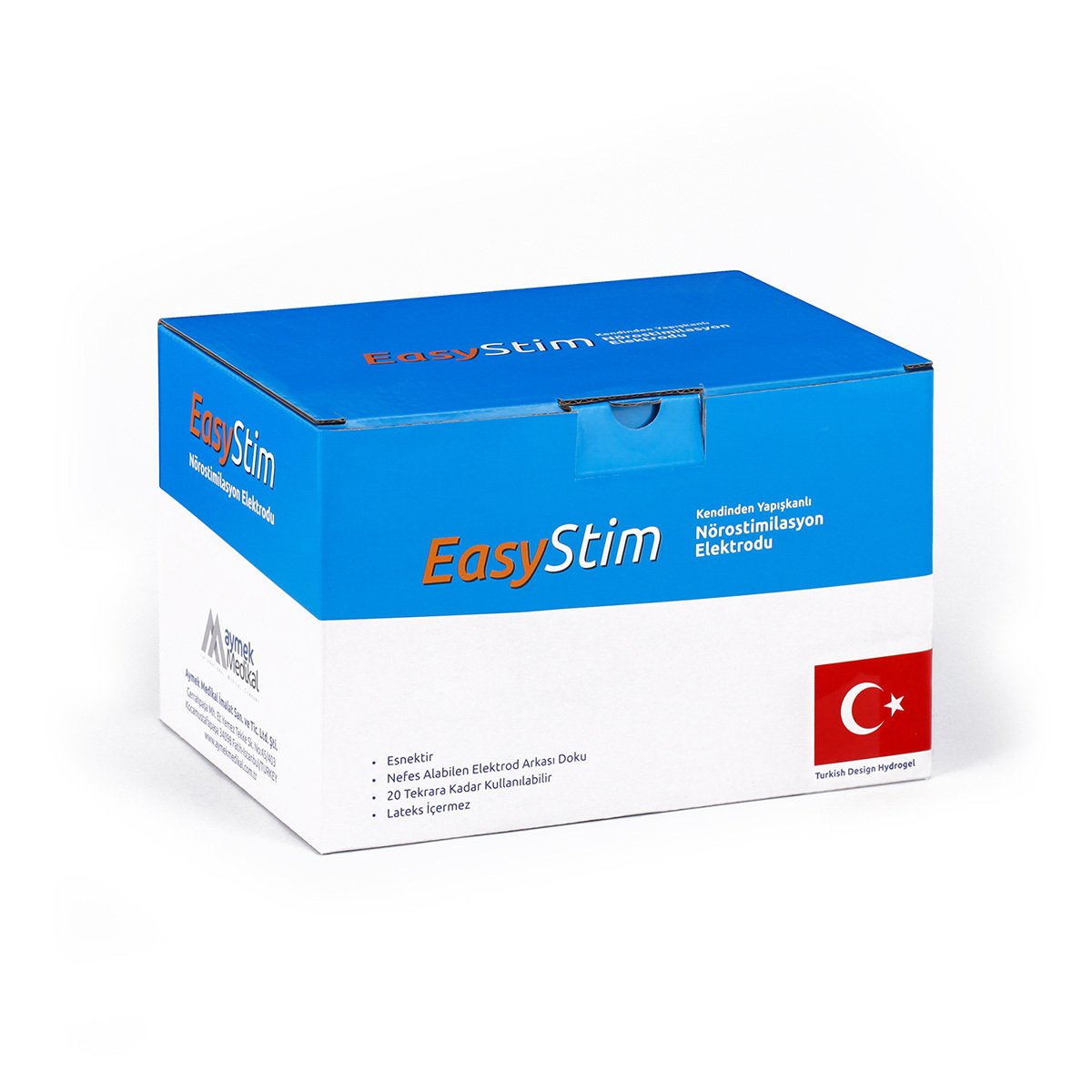 EasyStim Nörostimilasyon Elektrodu x 5cm x 5cm (Kendinden Yapışkanlı) 4’lü Paket