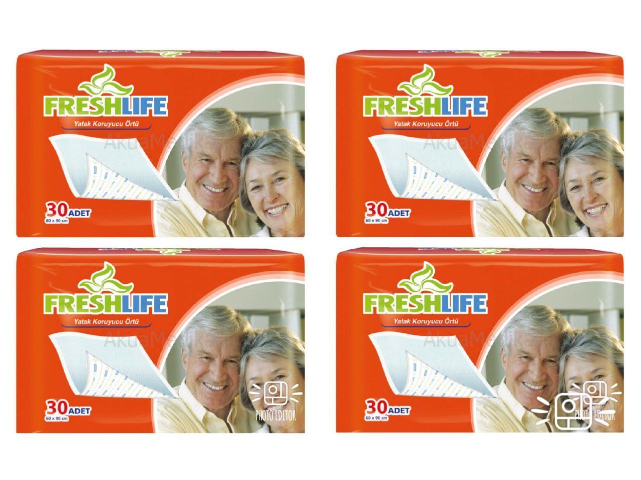 FRESHLIFE Yatak Koruyucu Alez Örtü 60 x 90 / 30’lu x 4 Pk / 120 Adet / Koli