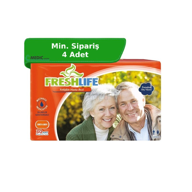 FRESHLIFE Yetişkin Hasta Bezi (Medium) 30’lu Paket