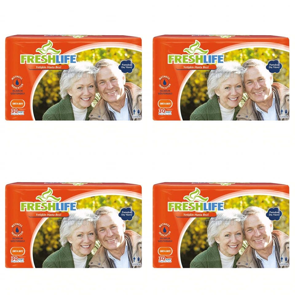 FRESHLIFE Yetişkin Hasta Bezi (Medium) 4 x 30’lu Pk / Koli
