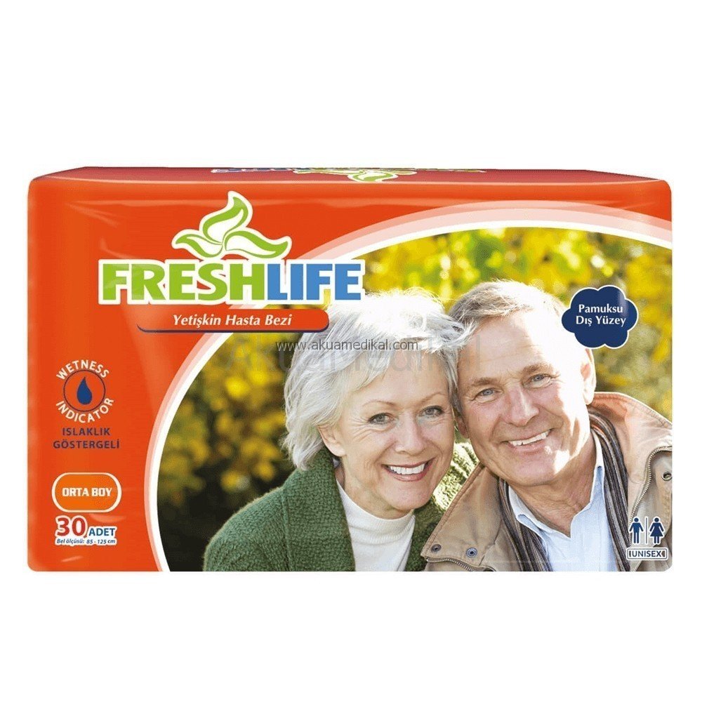 FRESHLIFE Yetişkin Hasta Bezi (Medium) 4 x 30’lu Pk / Koli