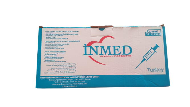İNMED 2 cc Dental Luerlock 40 mm x 50 mm Uzun Uçlu Enjektör Şırınga 1000 Adet
