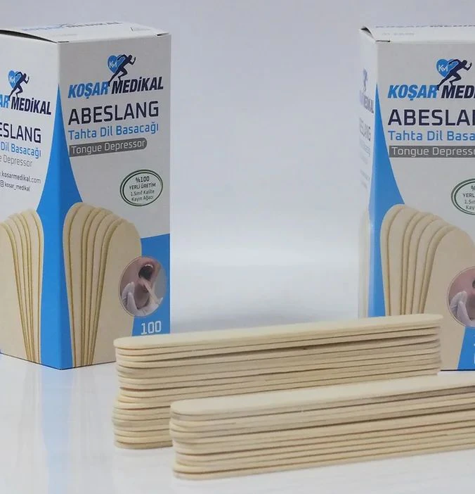 KOŞAR MEDİKAL Abeslang & Tahta Dil Basacağı & Spatula 100’lü x 50 Kutu / Koli