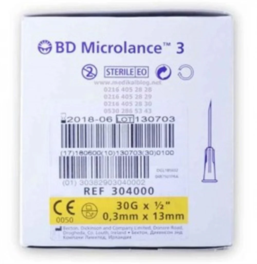 BD Microlance İğne Ucu 30G 0,3 x 13 mm x 5000 Adet / Koli