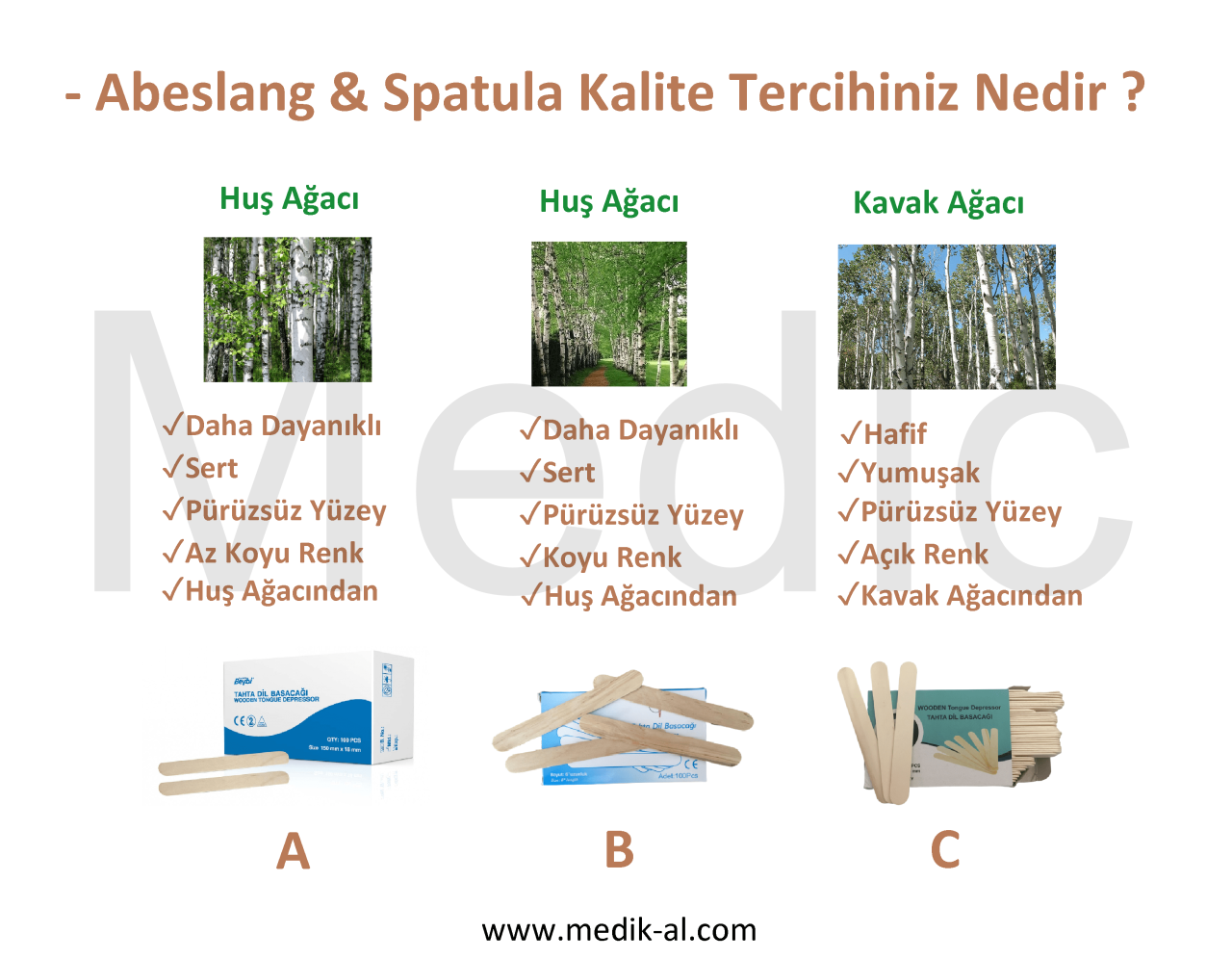 Laststar (Huş) Abeslang & Tahta Dil Basacağı & Spatula 100’lü Paket
