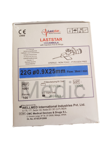 Laststar Mavi İntraket-Kanül-Branül (1000 Adet) -1 Koli