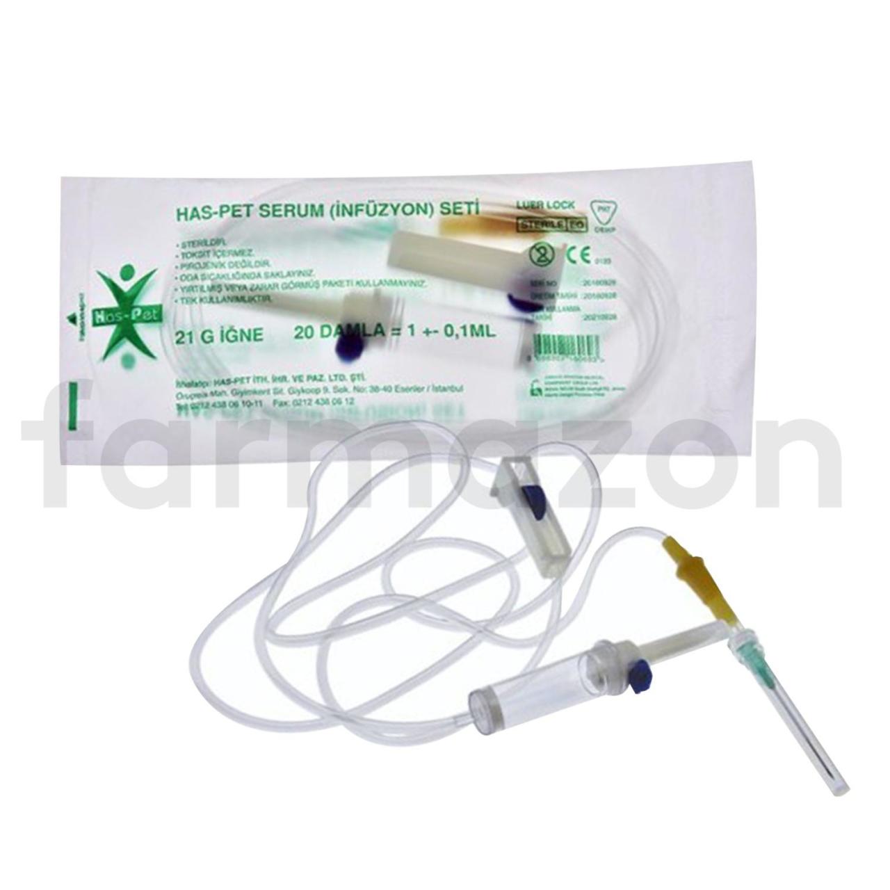 Has-Pet Serum Seti - İnfüzyon Seti (Kilitli-Luer Lock) - 500 Adet / Koli