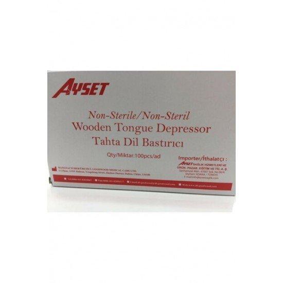 Ayset (Huş) Abeslang & Tahta Dil Basacağı & Spatula 100’lü Paket