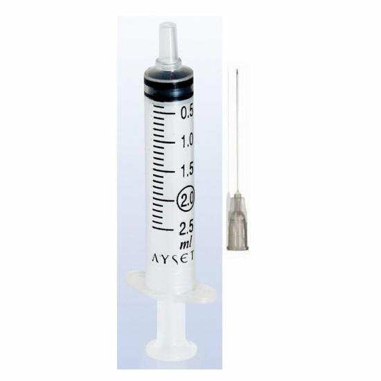 Ayset 2 CC-3/P Gri Luerlock Kısa Uç Dental Enjektör 2400 Adet/Koli