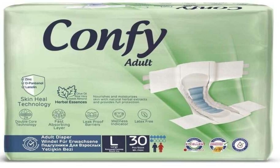Confy Yetişkin Hasta Bezi (Medium) 30’lu Paket