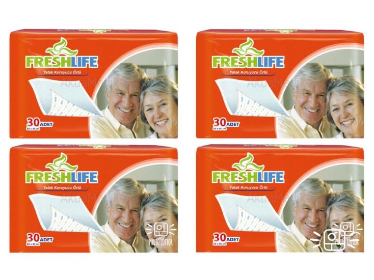 FRESHLIFE Yatak Koruyucu Alez Örtü 60 x 90 / 30’lu x 4 Pk / 120 Adet / Koli