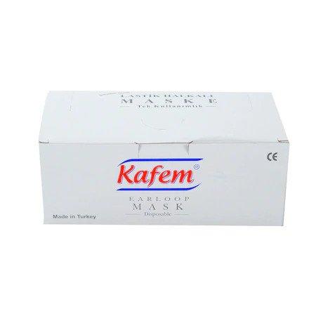Kafem Lastikli Cerrahi Bez Ağız Burun Maskesi 1 Paket (50’li, 2 Katlı)