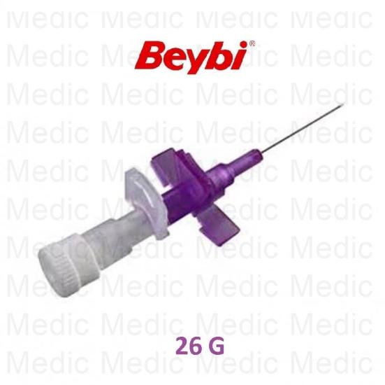 Beybi İntraket-iv Kanül-Branül (Mor-26G) (100 Adet)