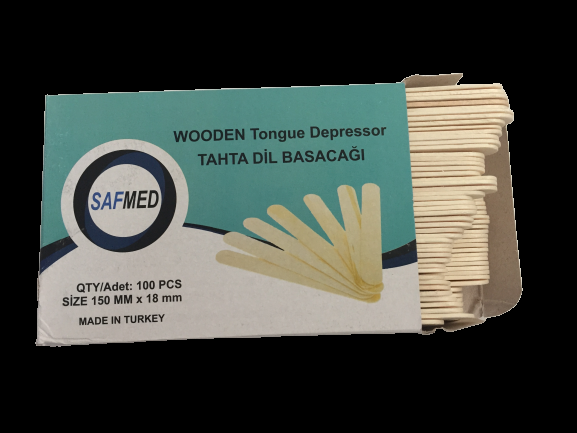 SAFMED (Kavak) Abeslang & Tahta Dil Basacağı & Spatula - 100’lü Kutu