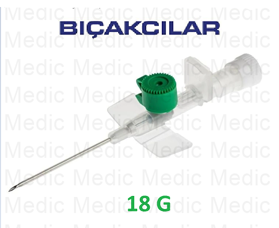 BIÇAKCILAR Yeşil İntraket-iv Kanül-Branül  (50 Adet)