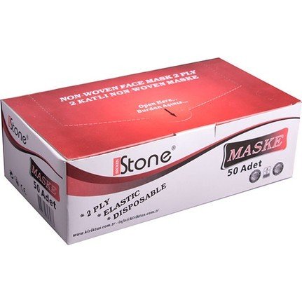 StoneLastikli Cerrahi Bez Ağız Burun Maskesi 40 PK  (50’li, 2 Katlı,2000 Adet)
