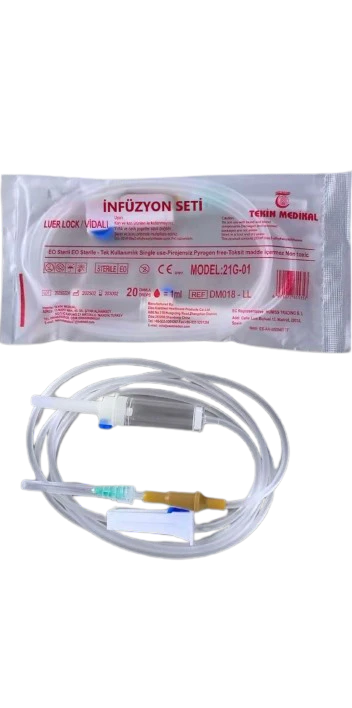 TEKİN MEDİKAL Serum Seti (Kilitli-Luer Lock) - İnfüzyon Seti 500 Adet / Koli